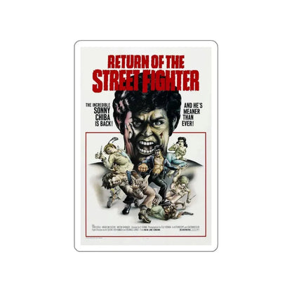RETURN OF THE STREETFIGHTER 1974 Movie Poster STICKER Vinyl Die-Cut Decal - The Sticker Space