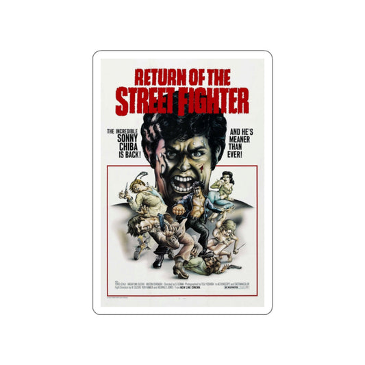 RETURN OF THE STREETFIGHTER 1974 Movie Poster STICKER Vinyl Die-Cut Decal-White-The Sticker Space