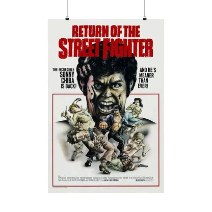RETURN OF THE STREETFIGHTER 1974 - Paper Movie Poster 24″ x 36″ Matte - The Sticker Space