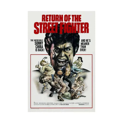 RETURN OF THE STREETFIGHTER 1974 - Paper Movie Poster - The Sticker Space