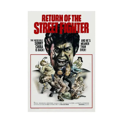 RETURN OF THE STREETFIGHTER 1974 - Paper Movie Poster - The Sticker Space