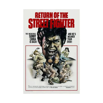 RETURN OF THE STREETFIGHTER 1974 - Paper Movie Poster - The Sticker Space