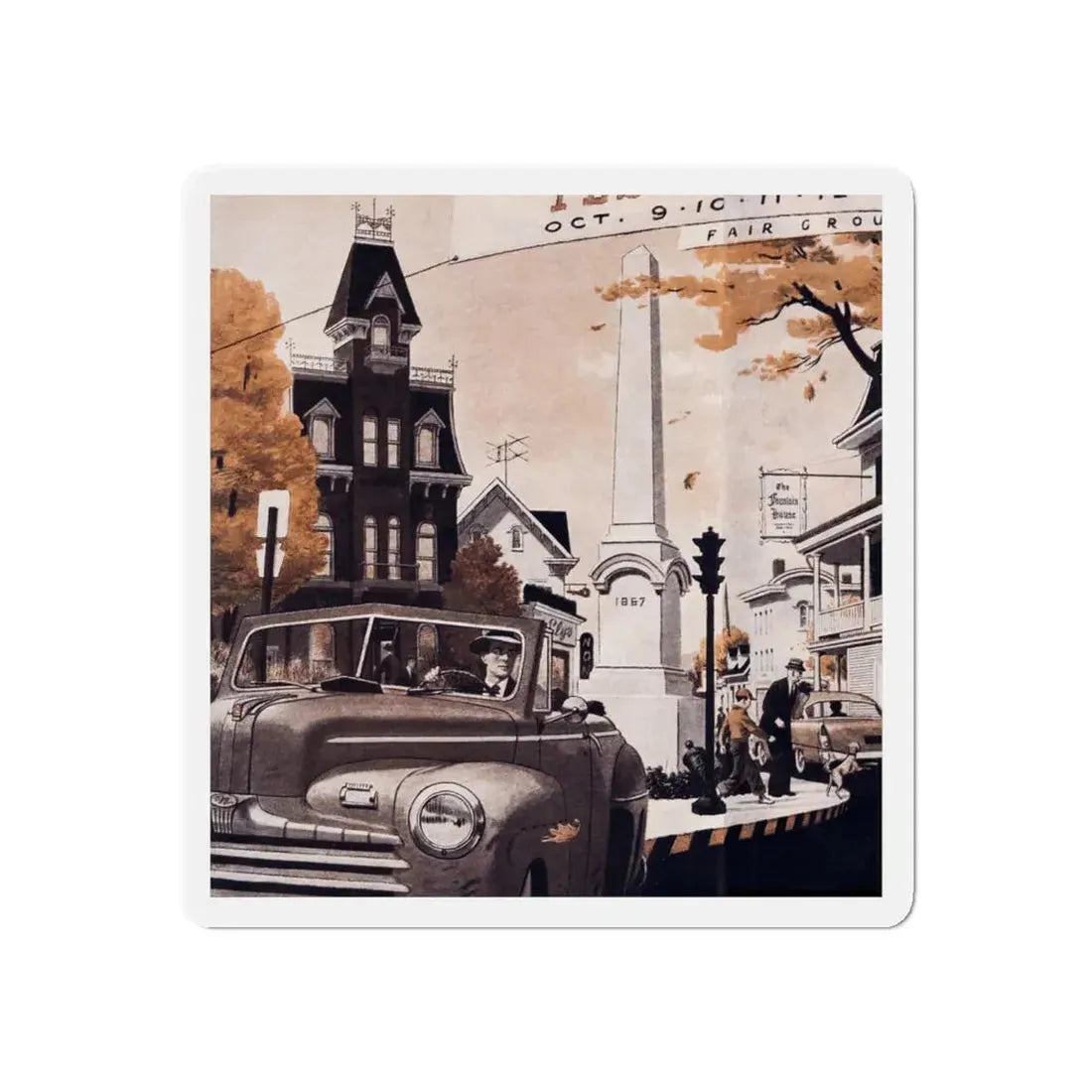 Return of the Thief, Cosmopolitan, March 1957 (Magazine Illustration) Refrigerator Magnet - The Sticker Space