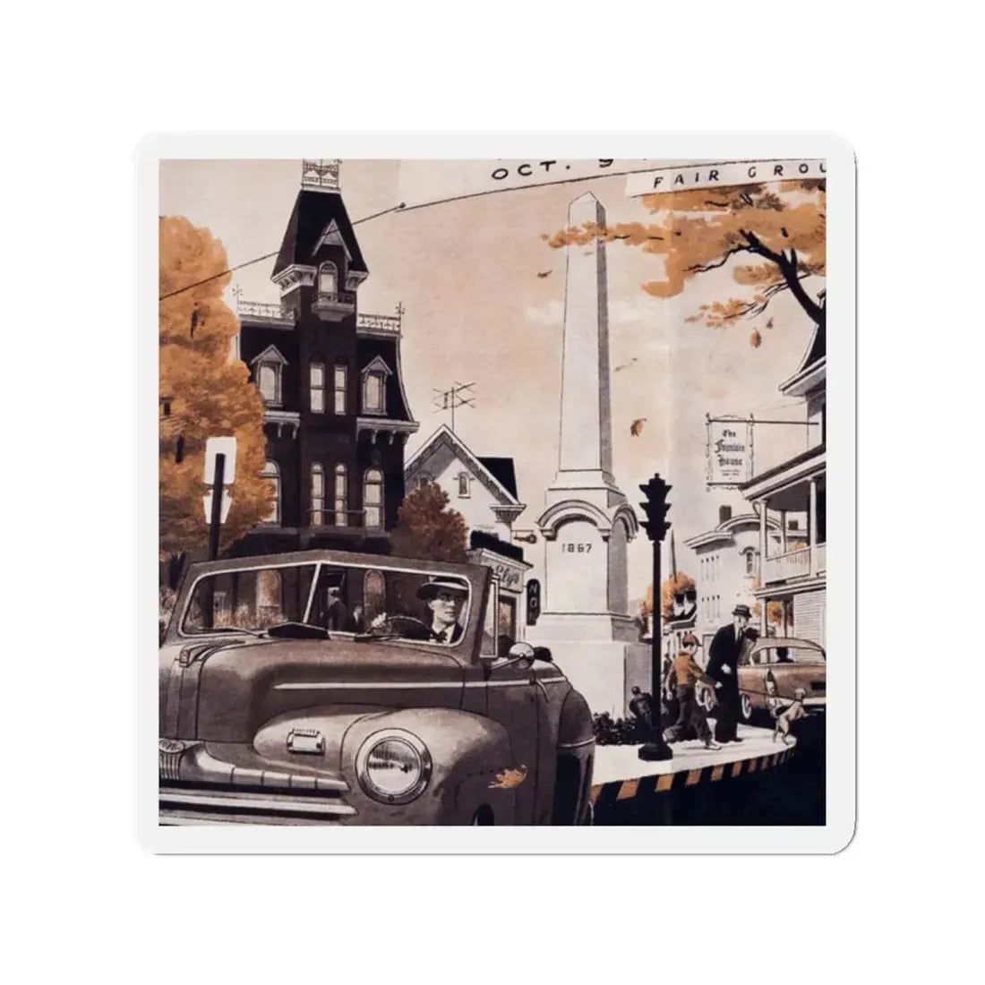 Return of the Thief, Cosmopolitan, March 1957 (Magazine Illustration) Refrigerator Magnet - The Sticker Space