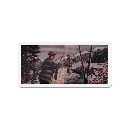 Return of the Wolf, Bluebook Magazine, February 1956 (Magazine Illustration) Refrigerator Magnet 3 Inch Die-Cut - The Sticker Space