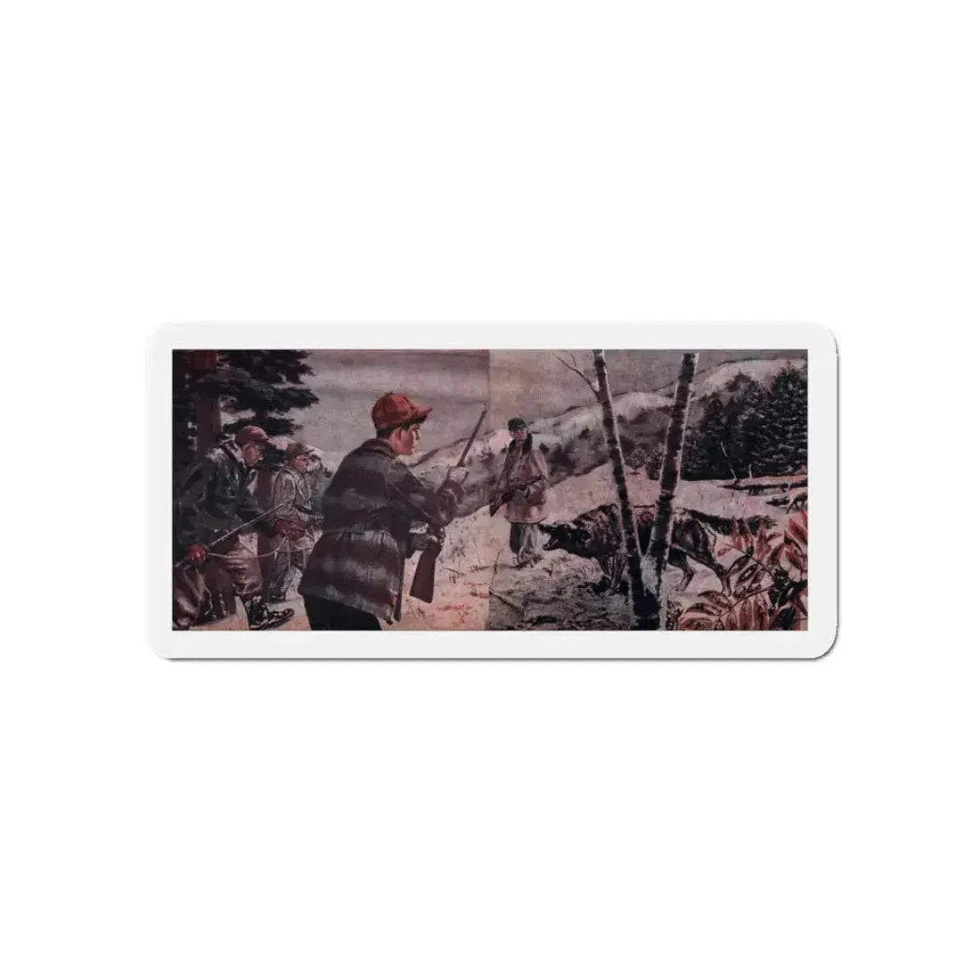 Return of the Wolf, Bluebook Magazine, February 1956 (Magazine Illustration) Refrigerator Magnet 5 Inch Die-Cut - The Sticker Space