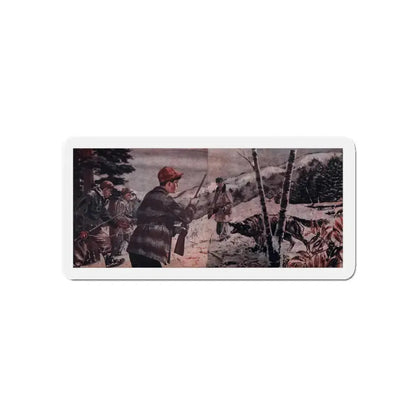 Return of the Wolf, Bluebook Magazine, February 1956 (Magazine Illustration) Refrigerator Magnet 5 Inch Die-Cut - The Sticker Space