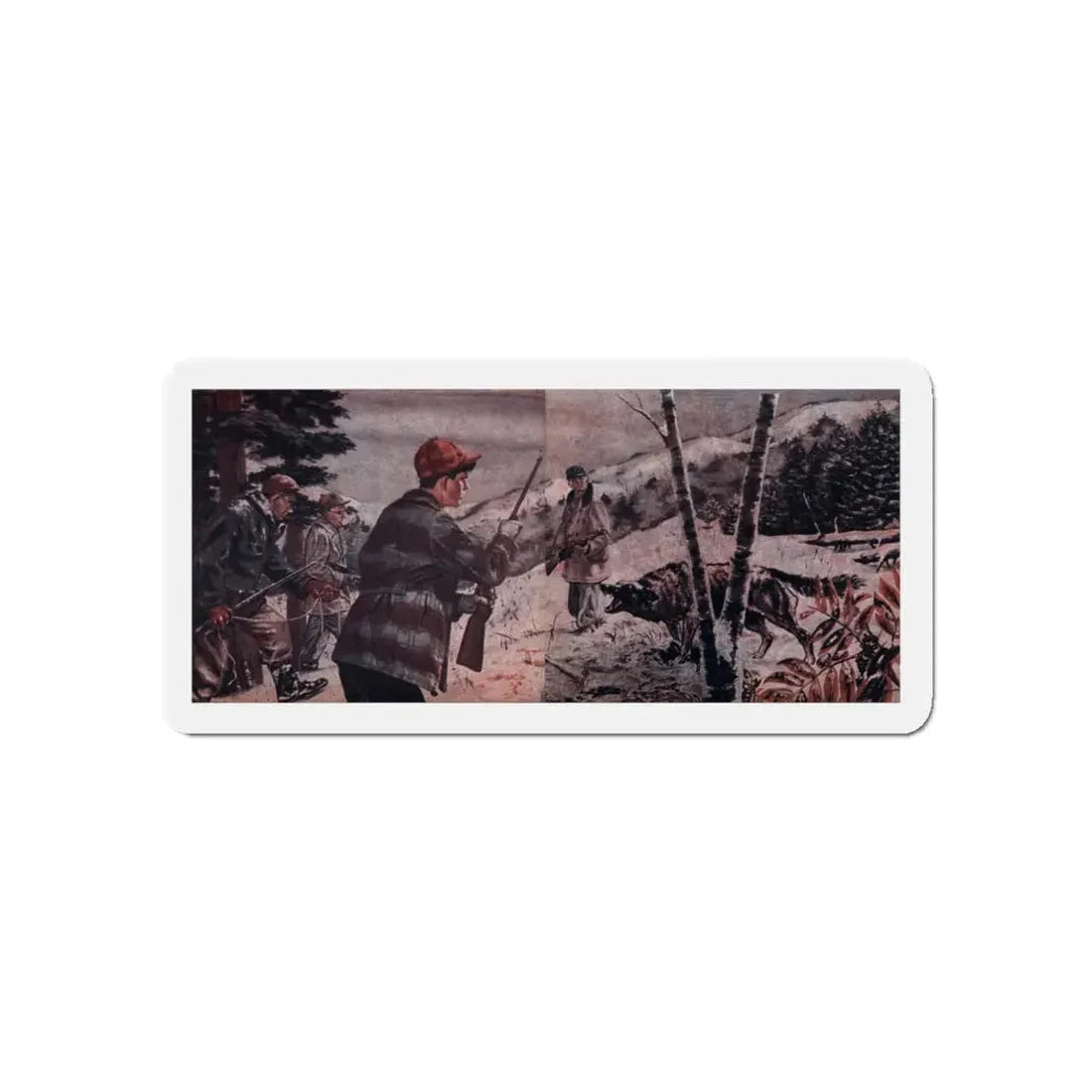 Return of the Wolf, Bluebook Magazine, February 1956 (Magazine Illustration) Refrigerator Magnet - The Sticker Space