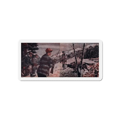 Return of the Wolf, Bluebook Magazine, February 1956 (Magazine Illustration) Refrigerator Magnet - The Sticker Space