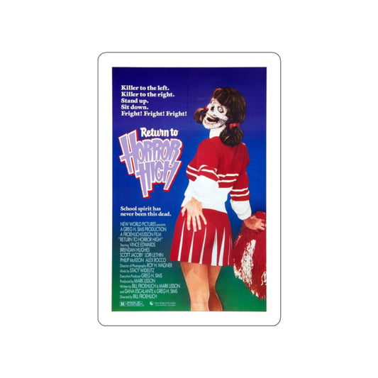 RETURN TO HORROR HIGH 1987 Movie Poster STICKER Vinyl Die-Cut Decal-White-The Sticker Space