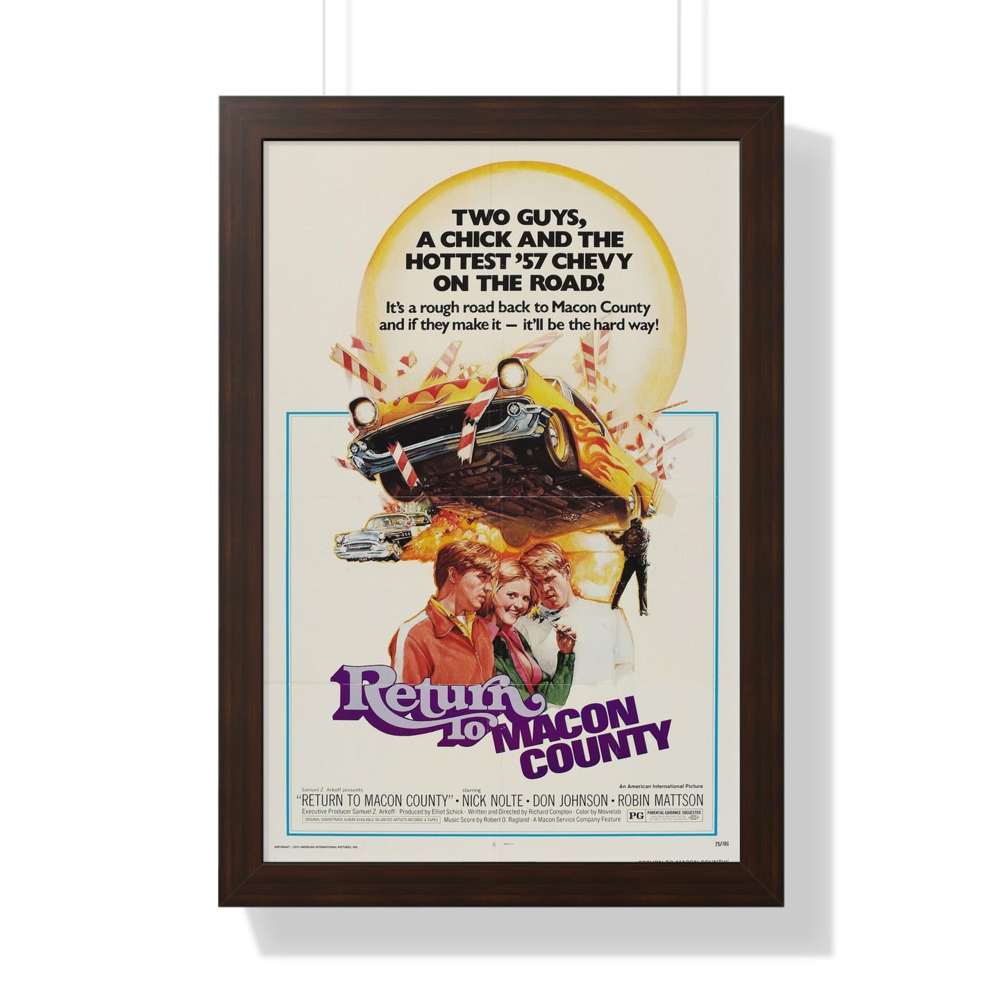 RETURN TO MACON COUNTY 1975 - Framed Movie Poster-16″ x 24″-The Sticker Space