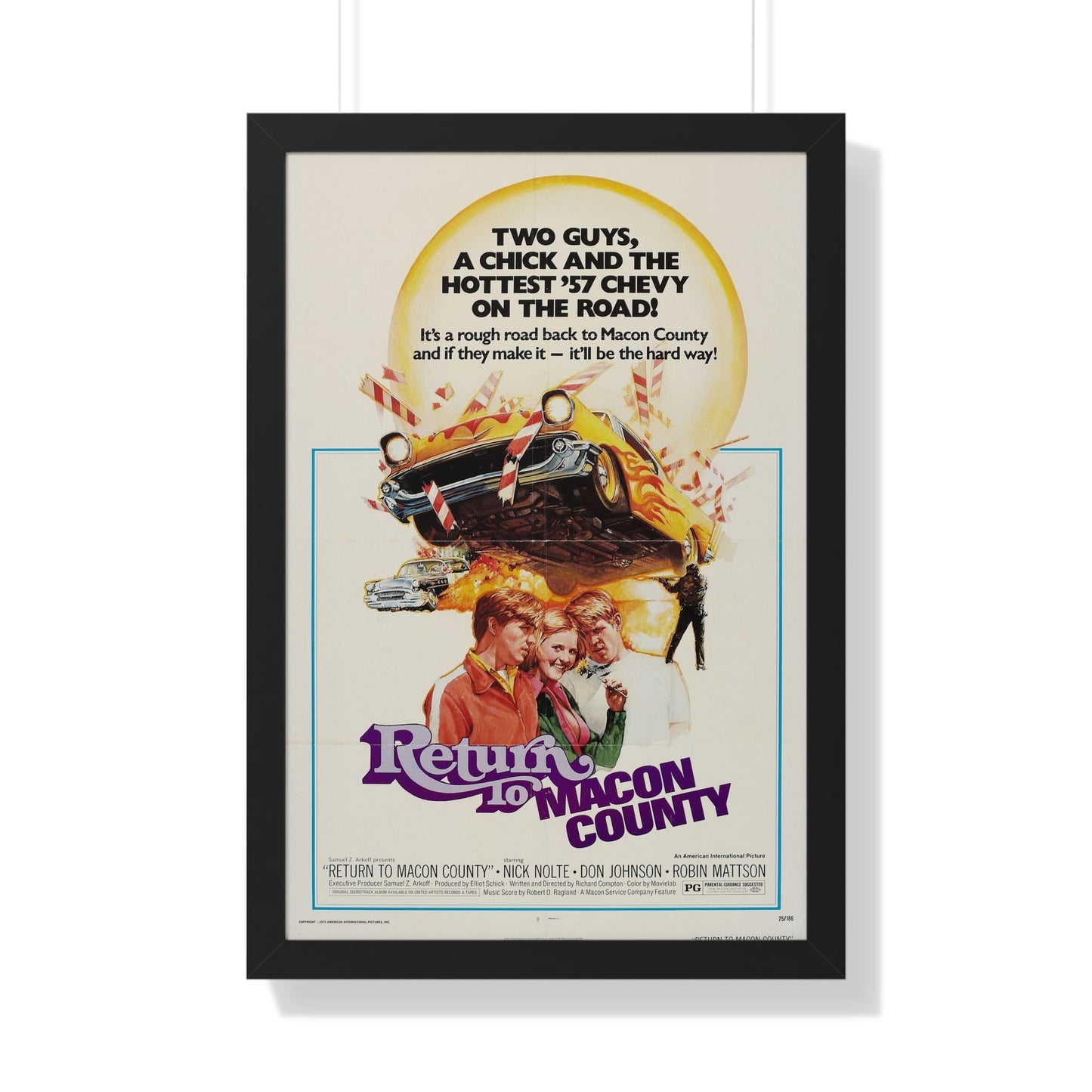 RETURN TO MACON COUNTY 1975 - Framed Movie Poster-20" x 30"-The Sticker Space