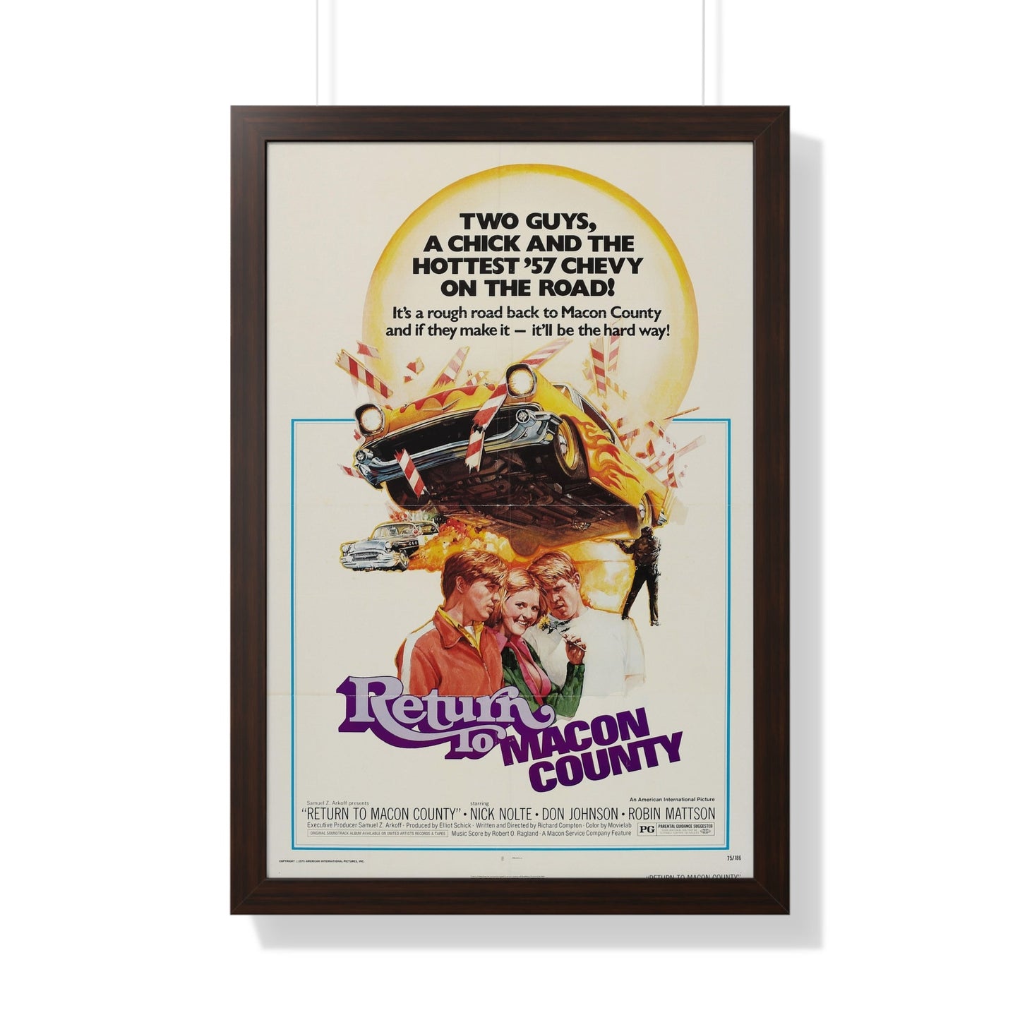 RETURN TO MACON COUNTY 1975 - Framed Movie Poster-20" x 30"-The Sticker Space