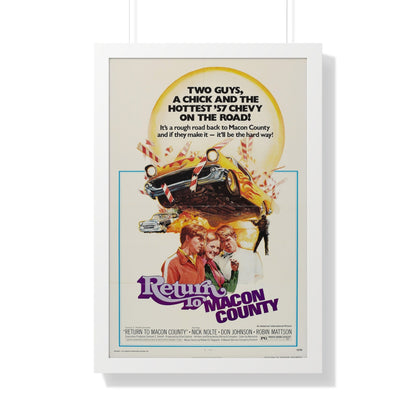 RETURN TO MACON COUNTY 1975 - Framed Movie Poster-20" x 30"-The Sticker Space