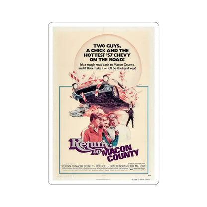 Return to Macon County 1975 Movie Poster - STICKER Vinyl Kiss-Cut Decal 3 Inch White - The Sticker Space