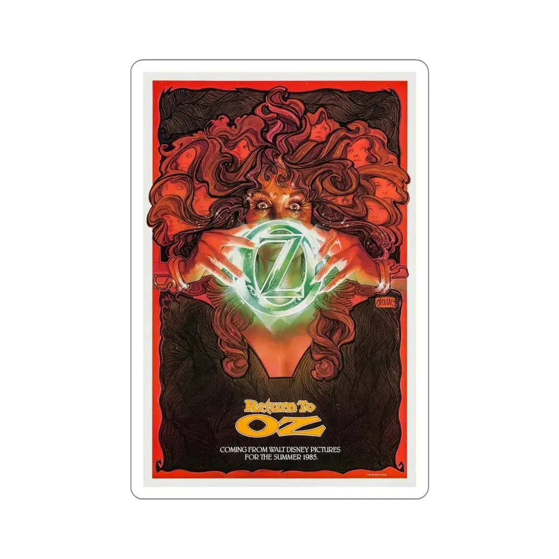 Return to Oz 1985 Movie Poster STICKER Vinyl Die-Cut Decal - The Sticker Space