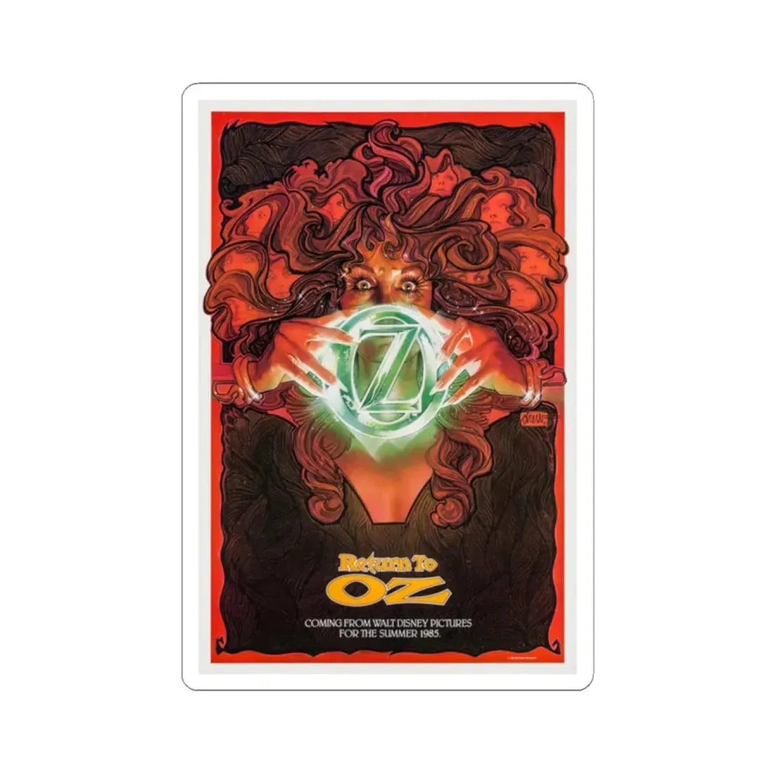 Return to Oz 1985 Movie Poster - STICKER Vinyl Kiss-Cut Decal 2 Inch White - The Sticker Space