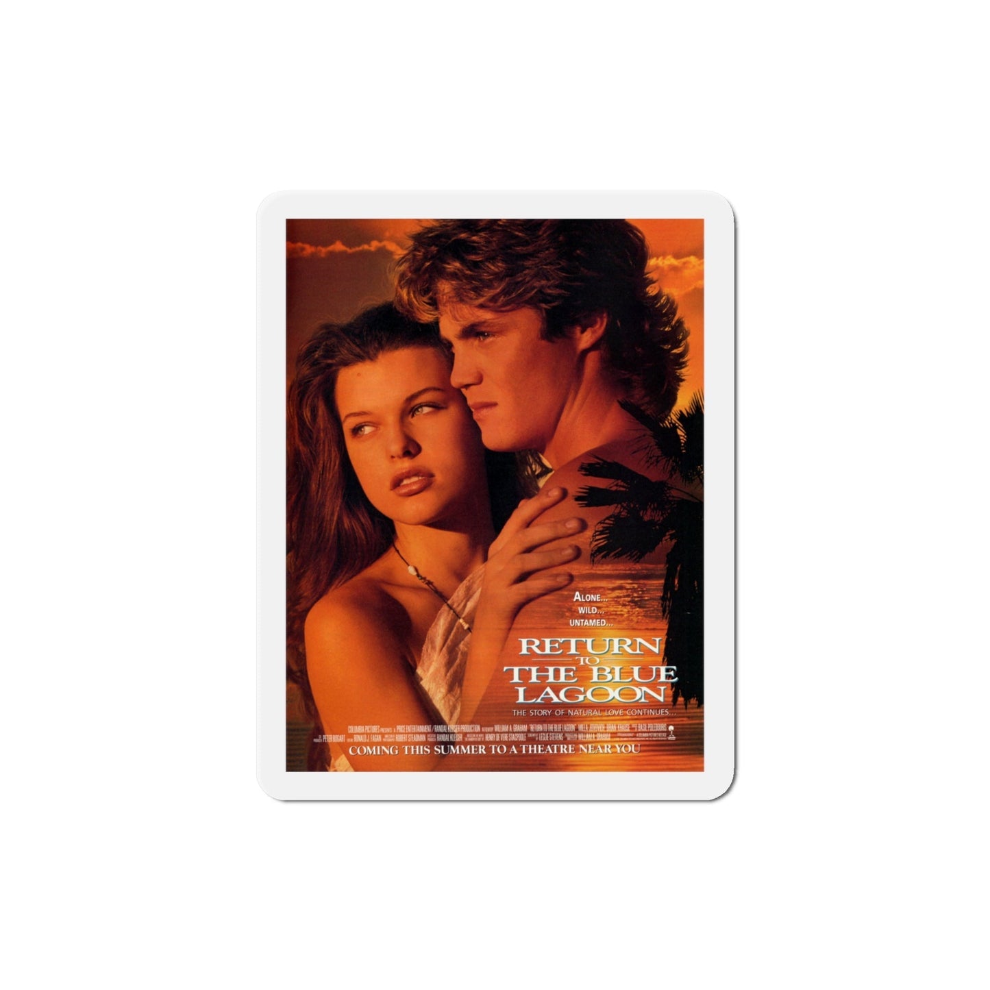 Return to the Blue Lagoon 1991 Movie Poster Die-Cut Magnet-4" x 4"-The Sticker Space