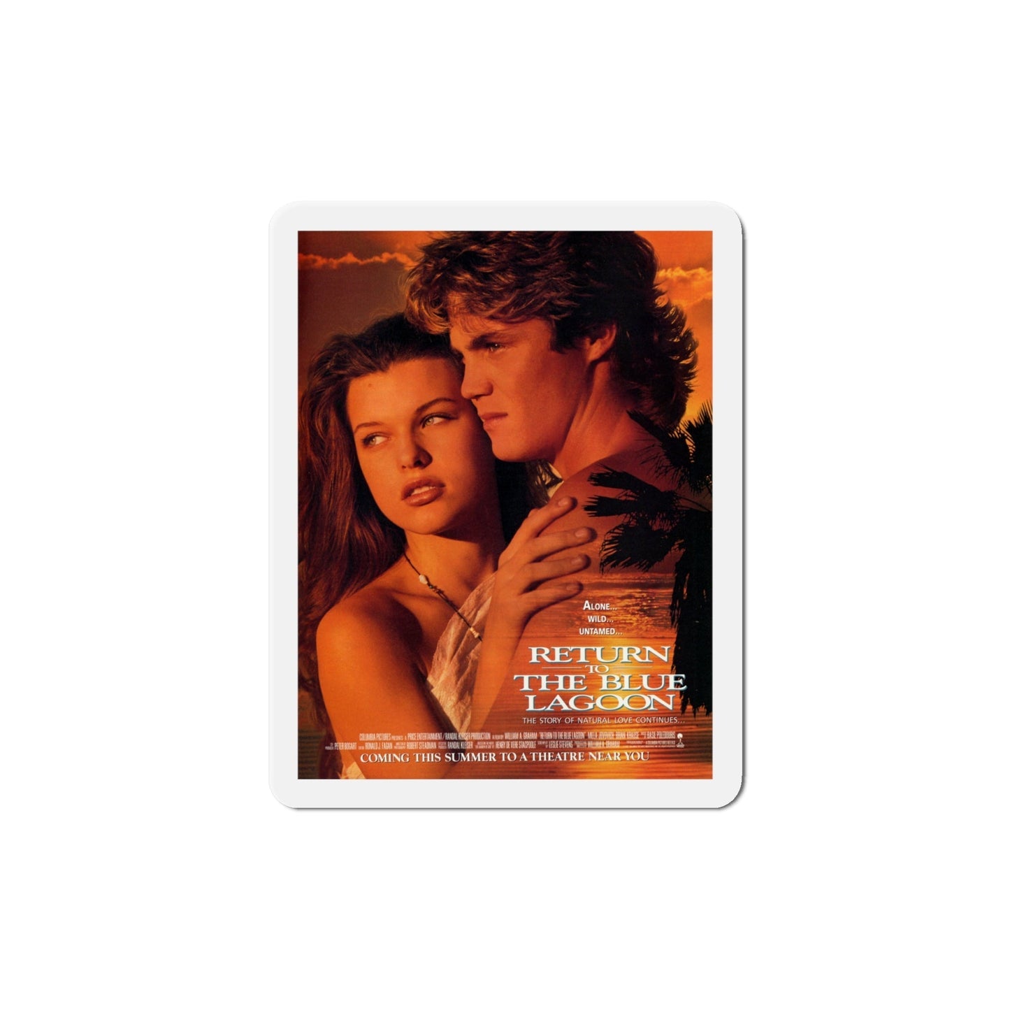 Return to the Blue Lagoon 1991 Movie Poster Die-Cut Magnet-6 Inch-The Sticker Space