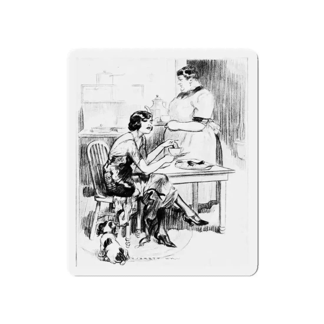 Revelations of a Press Agent, Screenland, April 1923 (Magazine Illustration) Refrigerator Magnet 3 Inch Die-Cut - The Sticker Space