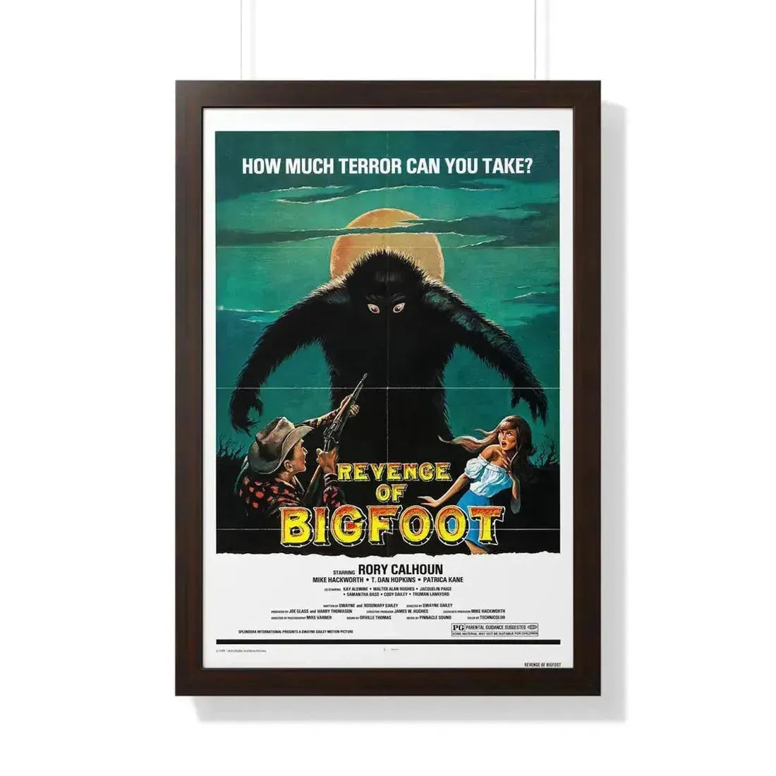 REVENGE OF BIGFOOT 1979 - Framed Movie Poster 20" x 30" Walnut - The Sticker Space