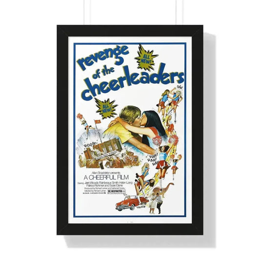 REVENGE OF THE CHEERLEADERS 1976 - Framed Movie Poster 16″ x 24″ Black - The Sticker Space