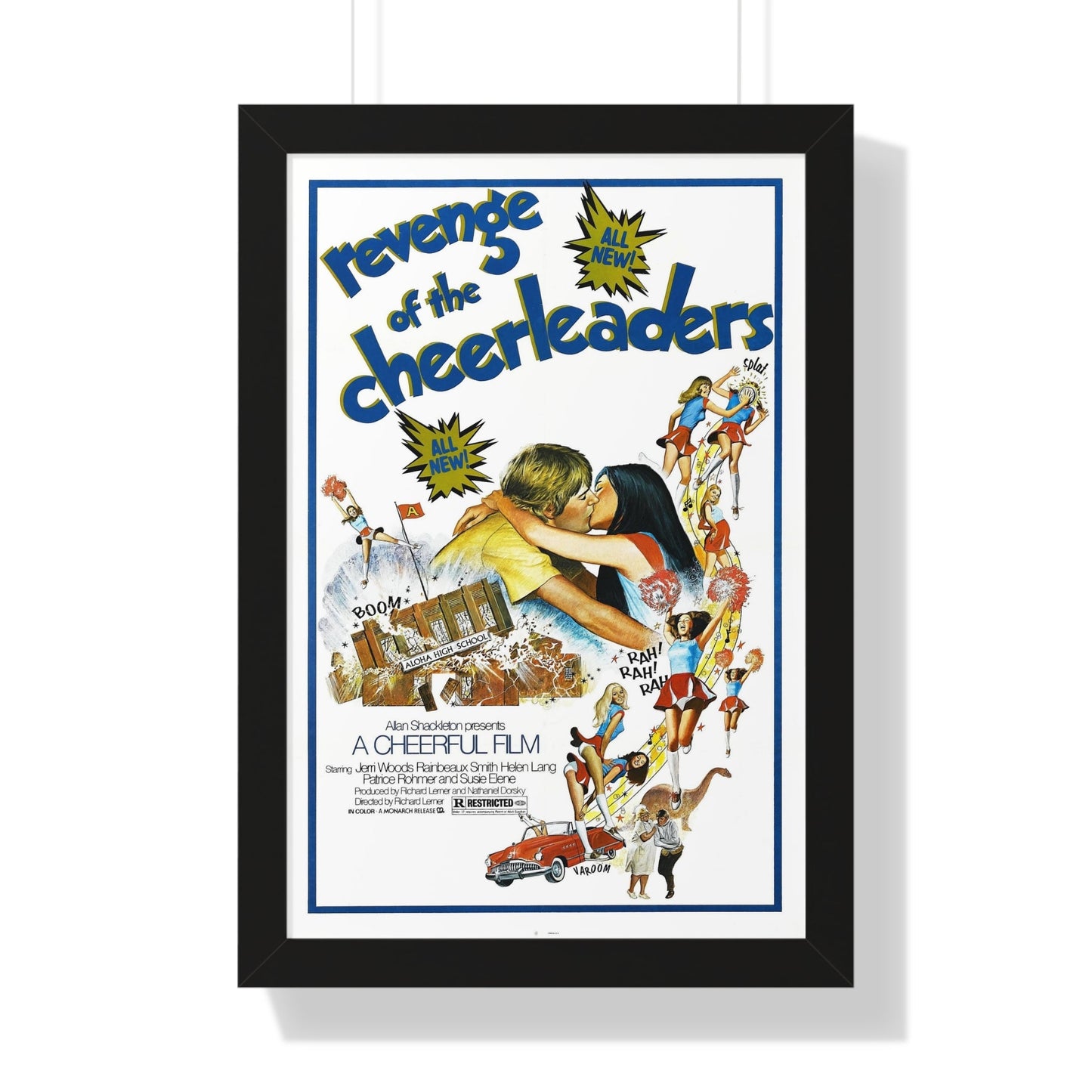 REVENGE OF THE CHEERLEADERS 1976 - Framed Movie Poster-16″ x 24″-The Sticker Space