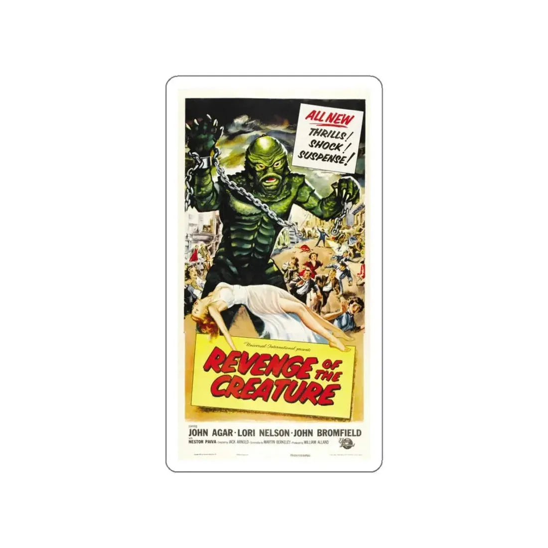 REVENGE OF THE CREATURE 1955 Movie Poster STICKER Vinyl Die-Cut Decal - The Sticker Space
