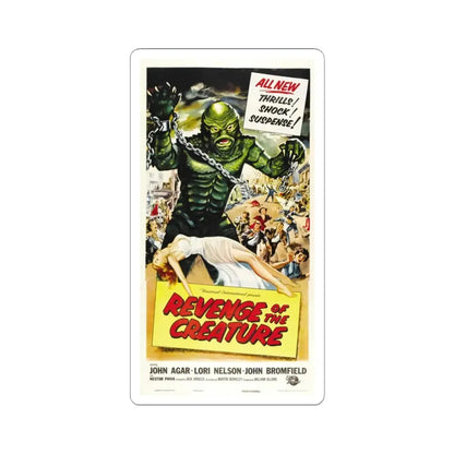 REVENGE OF THE CREATURE 1955 Movie Poster - STICKER Vinyl Kiss-Cut Decal 3 Inch White - The Sticker Space