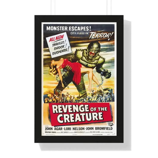 REVENGE OF THE CREATURE (2) 1955 - Framed Movie Poster 16″ x 24″ Black - The Sticker Space