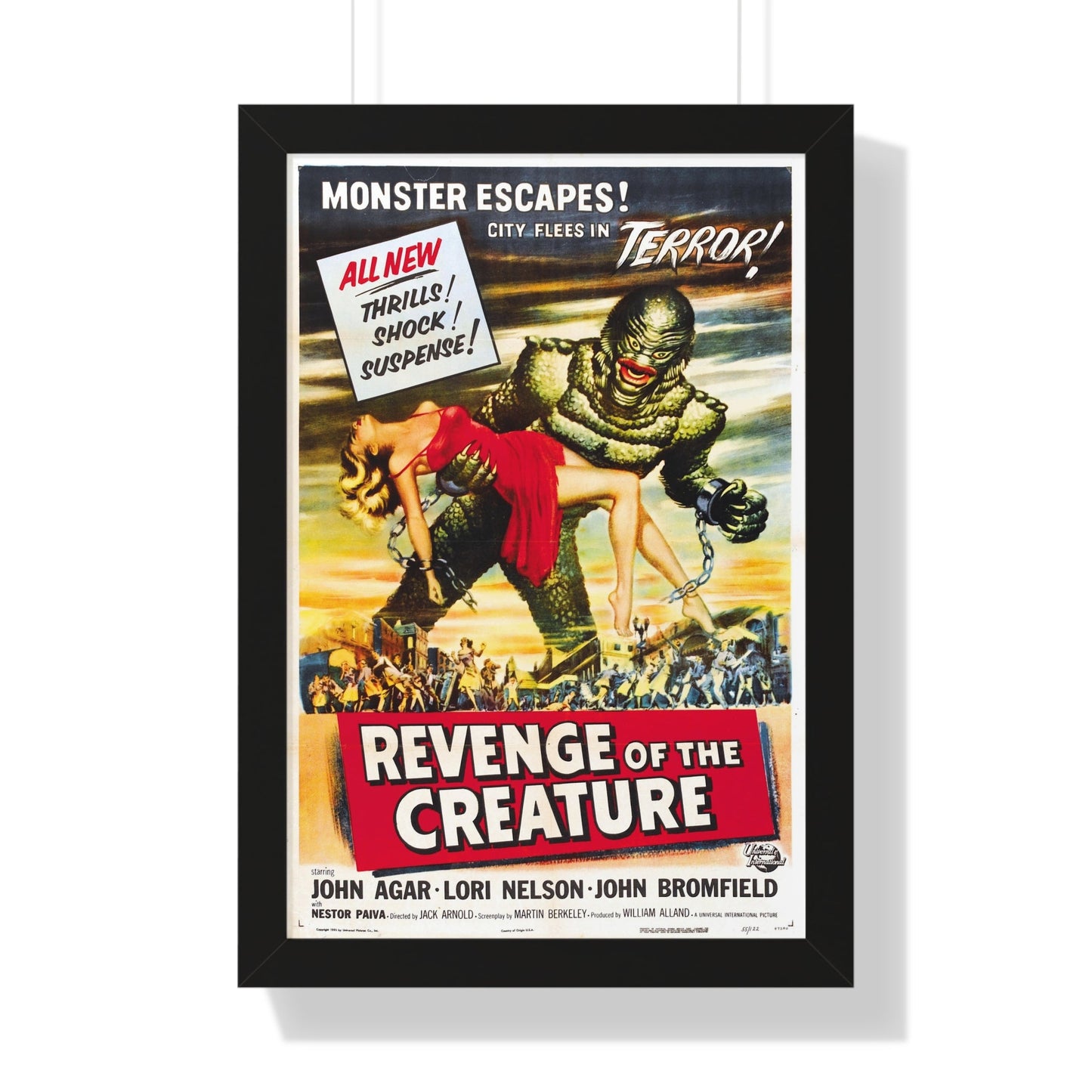 REVENGE OF THE CREATURE (2) 1955 - Framed Movie Poster-16″ x 24″-The Sticker Space