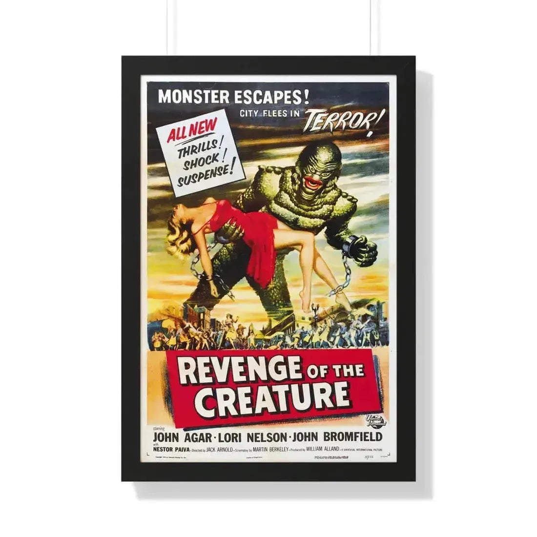REVENGE OF THE CREATURE (2) 1955 - Framed Movie Poster 20" x 30" Black - The Sticker Space