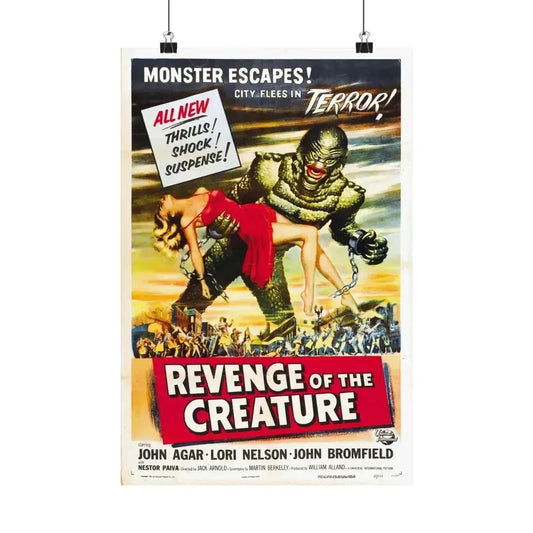 REVENGE OF THE CREATURE (2) 1955 - Paper Movie Poster 12″ x 18″ Matte - The Sticker Space