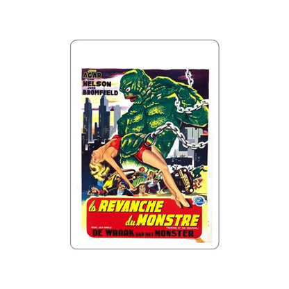 REVENGE OF THE CREATURE (BELGIAN) 1955 Movie Poster STICKER Vinyl Die-Cut Decal - The Sticker Space