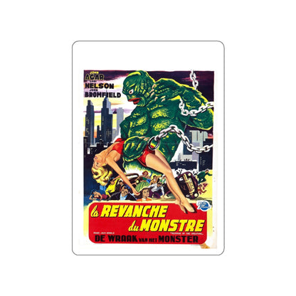 REVENGE OF THE CREATURE (BELGIAN) 1955 Movie Poster STICKER Vinyl Die-Cut Decal-White-The Sticker Space