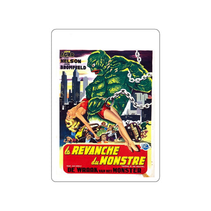 REVENGE OF THE CREATURE (BELGIAN) 1955 Movie Poster STICKER Vinyl Die-Cut Decal-White-The Sticker Space