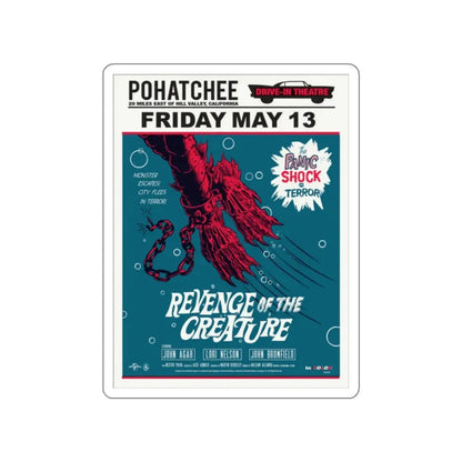 REVENGE OF THE CREATURE (MONDO) 1955 Movie Poster STICKER Vinyl Die-Cut Decal - The Sticker Space