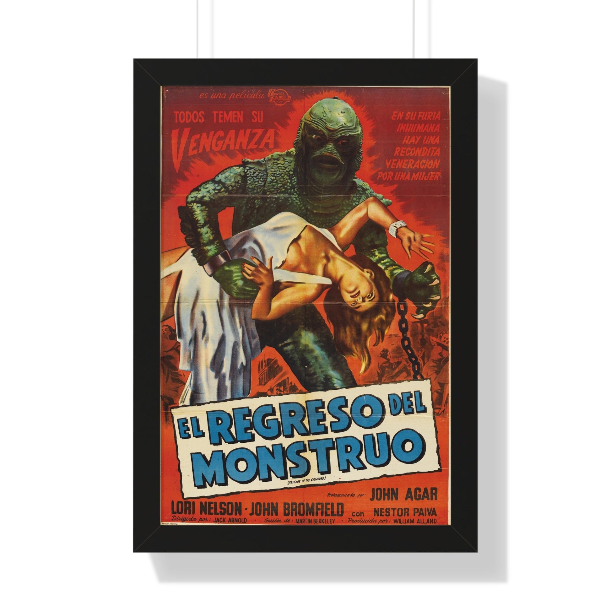 REVENGE OF THE CREATURE (SPANISH) 1955 - Framed Movie Poster-16″ x 24″-The Sticker Space