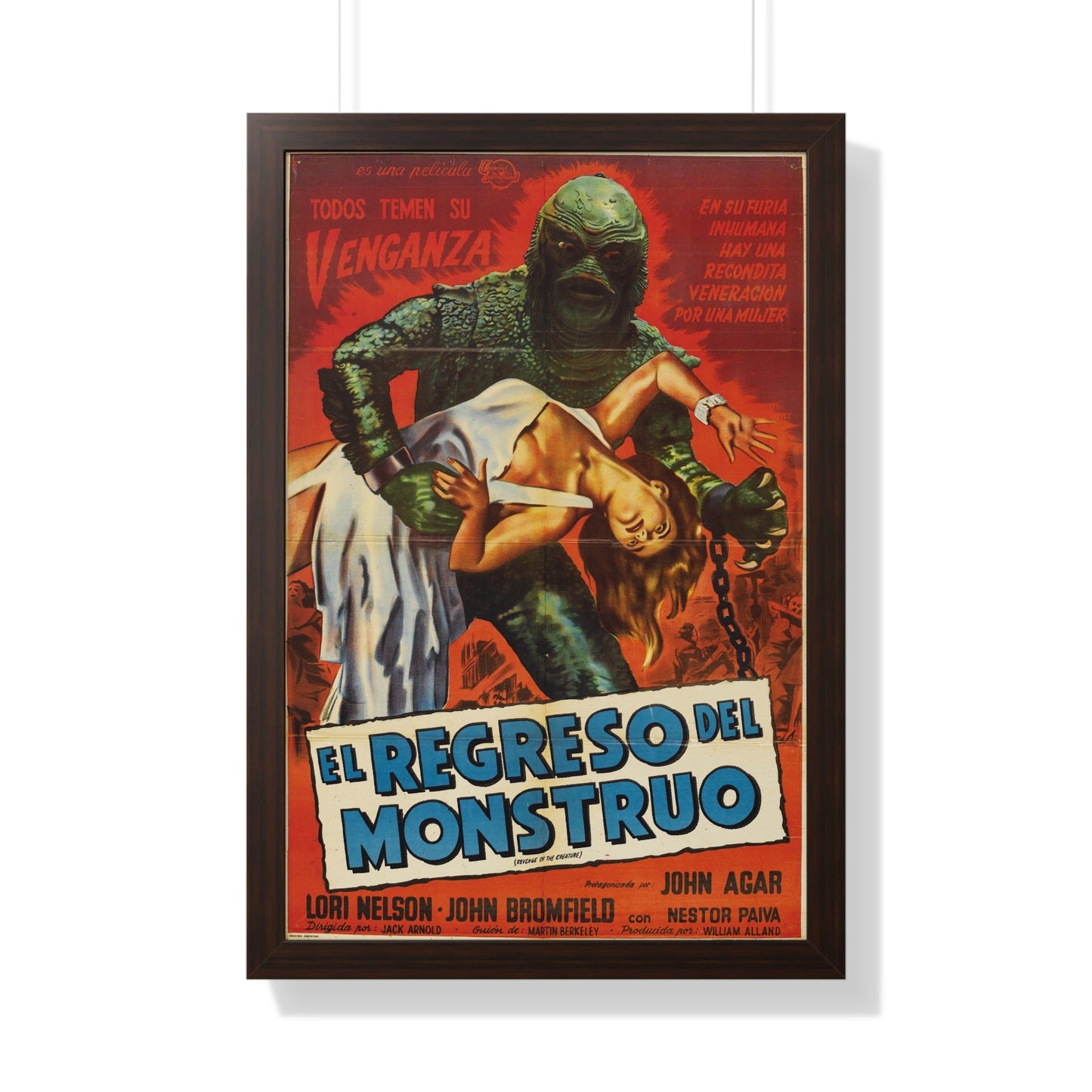 REVENGE OF THE CREATURE (SPANISH) 1955 - Framed Movie Poster-20" x 30"-The Sticker Space