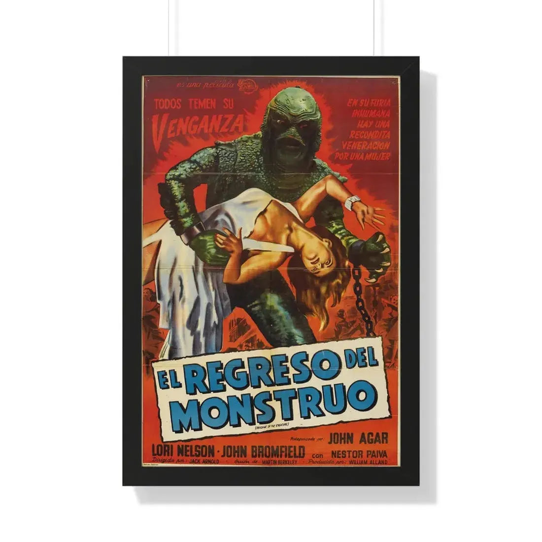 REVENGE OF THE CREATURE (SPANISH) 1955 - Framed Movie Poster - The Sticker Space