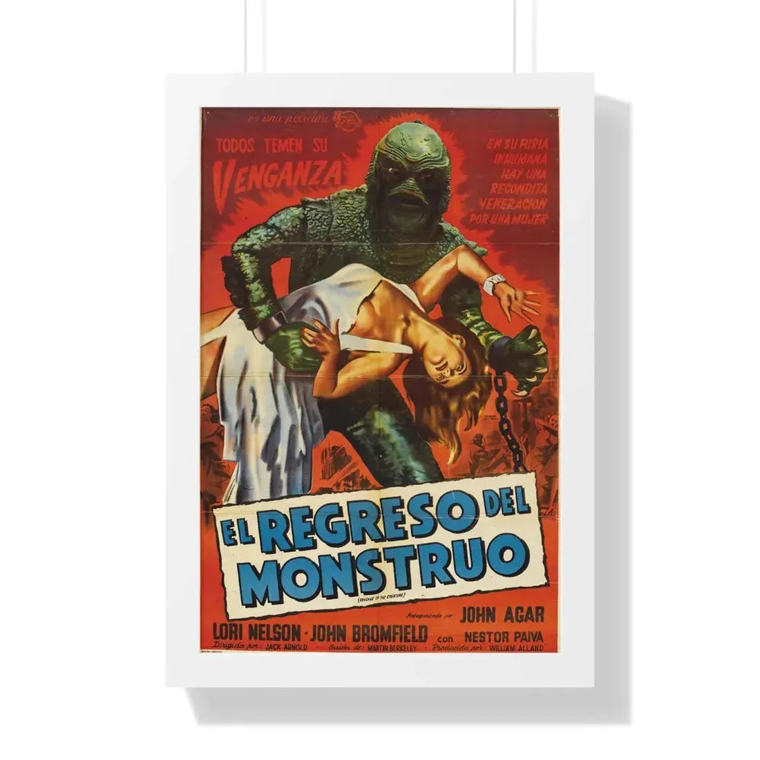 REVENGE OF THE CREATURE (SPANISH) 1955 - Framed Movie Poster - The Sticker Space