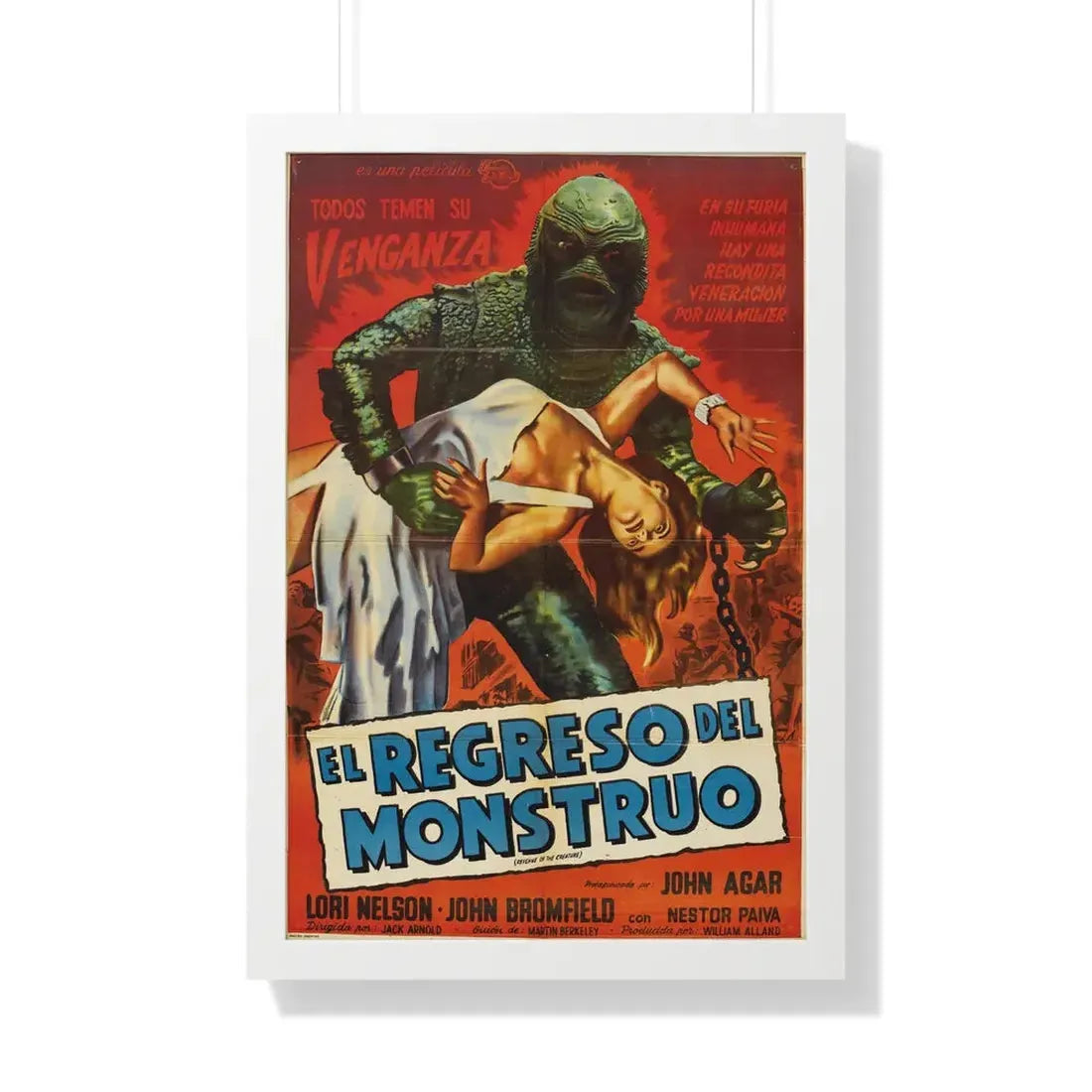 REVENGE OF THE CREATURE (SPANISH) 1955 - Framed Movie Poster - The Sticker Space