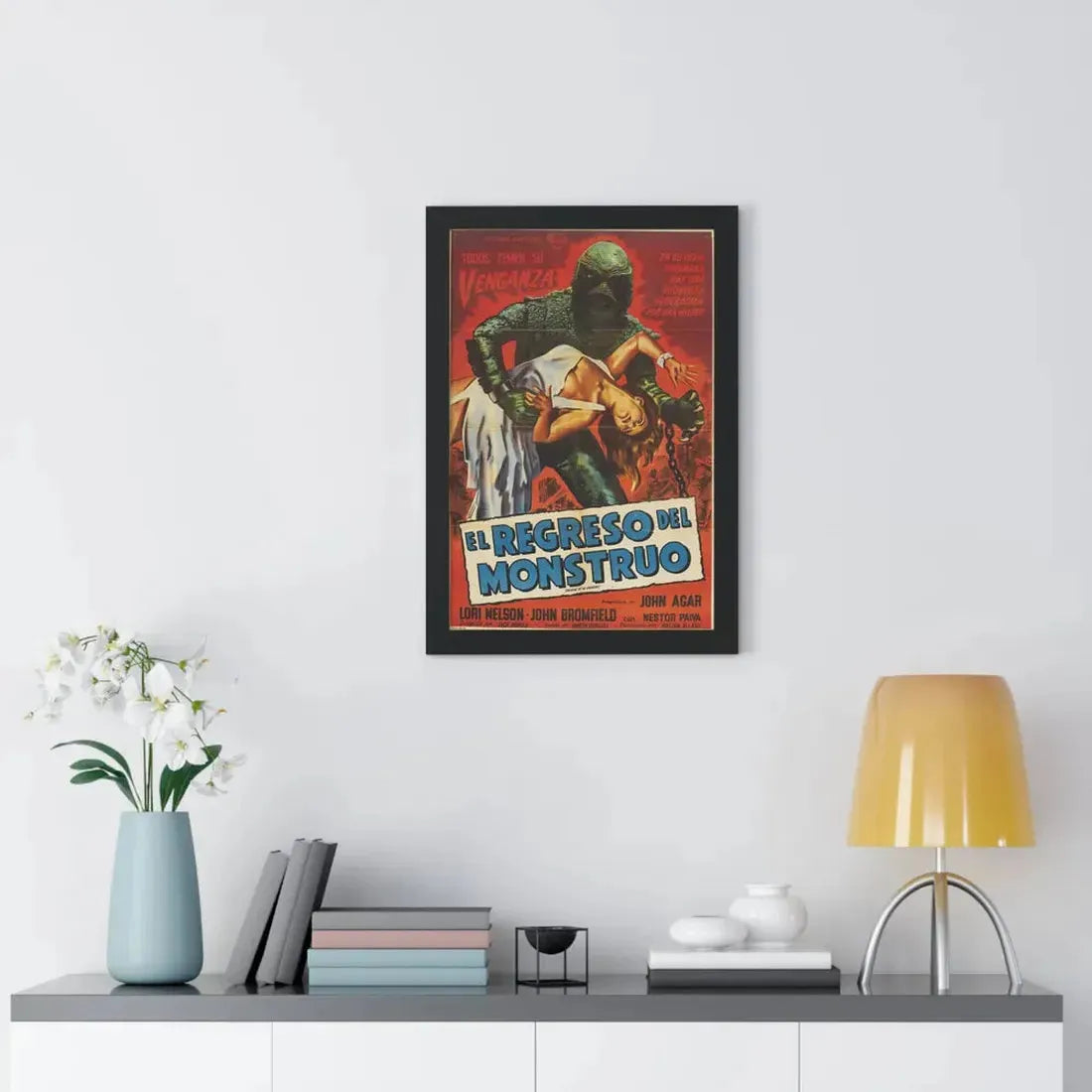 REVENGE OF THE CREATURE (SPANISH) 1955 - Framed Movie Poster - The Sticker Space