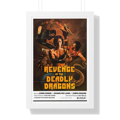 REVENGE OF THE DEADLY DRAGONS 1982 - Framed Movie Poster-16″ x 24″-The Sticker Space