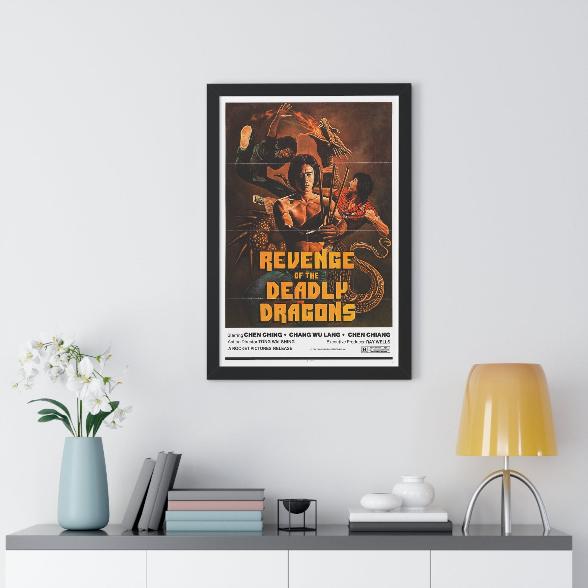 REVENGE OF THE DEADLY DRAGONS 1982 - Framed Movie Poster-The Sticker Space