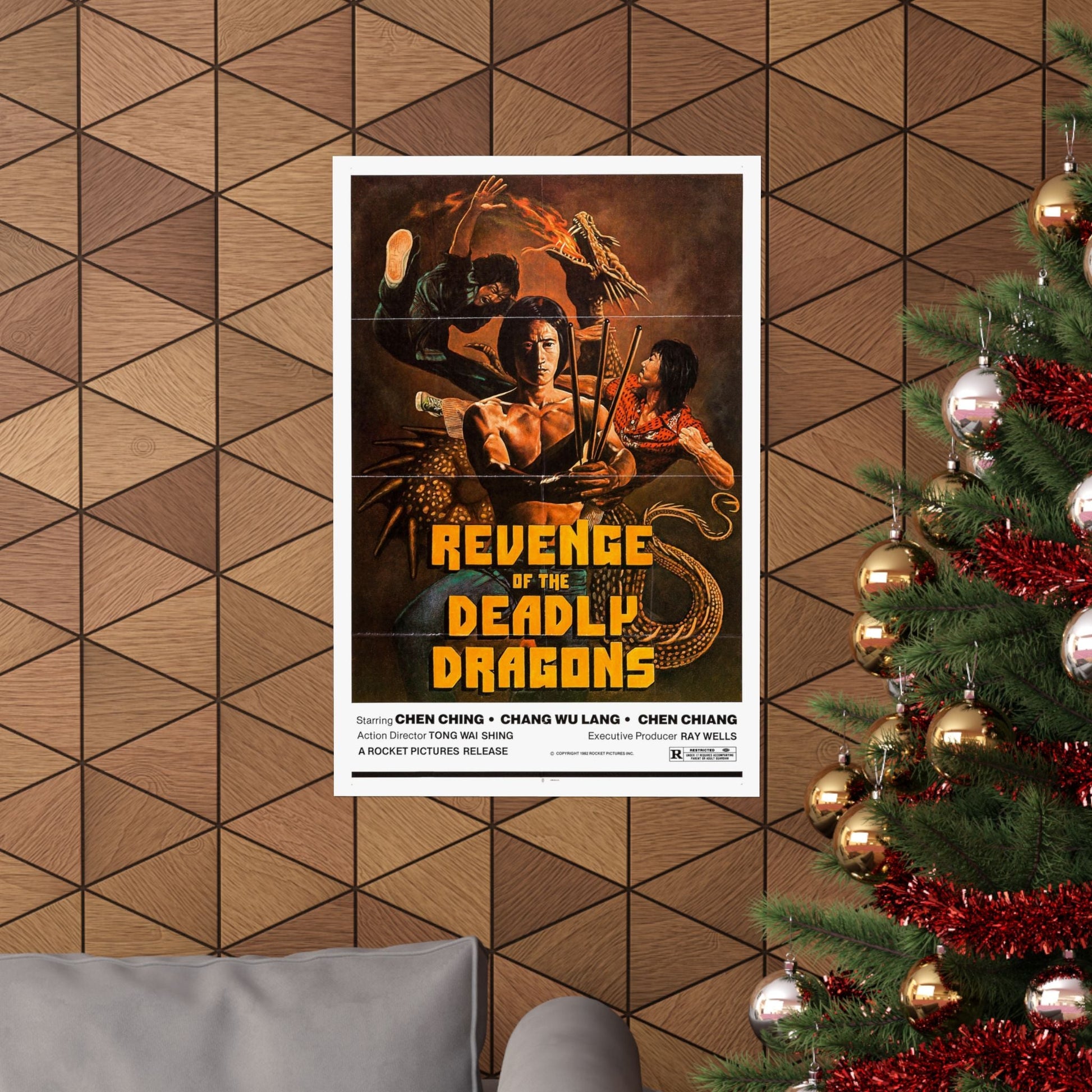 REVENGE OF THE DEADLY DRAGONS 1982 - Paper Movie Poster-The Sticker Space