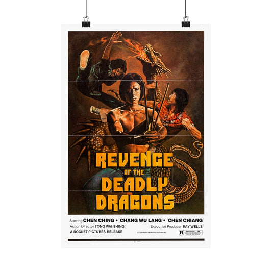 REVENGE OF THE DEADLY DRAGONS 1982 - Paper Movie Poster-12″ x 18″-The Sticker Space