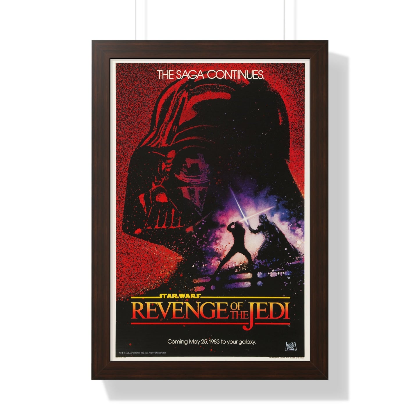 REVENGE OF THE JEDI 1983 - Framed Movie Poster-16″ x 24″-The Sticker Space