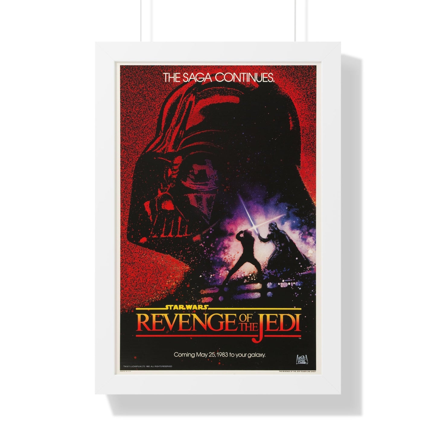 REVENGE OF THE JEDI 1983 - Framed Movie Poster-16″ x 24″-The Sticker Space