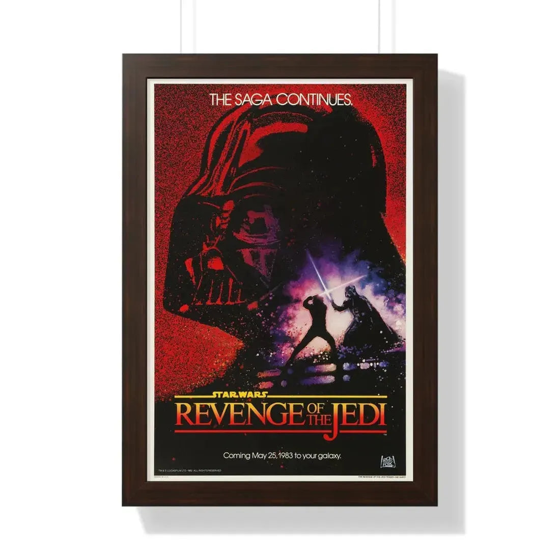 REVENGE OF THE JEDI 1983 - Framed Movie Poster - The Sticker Space